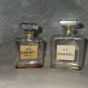 Vintage Chanel No. 5 Glass Perfume Bottles New York Made In France